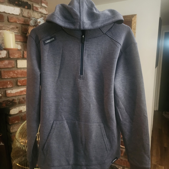 Legends Performance Tech Hoodie Men’s Half Zip Athletic Pullover Gray - Picture 2 of 11